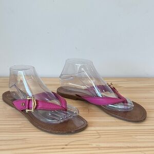 Tory Burch Pink Sandals with Gold Accents